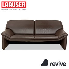 Laauser Atlanta Leder Zweisitzer Braun Sofa Couch