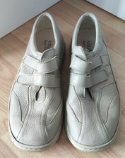 QVC Vitaform Beige Halbschuhe mit Klett (Neuwertig) Leder Größe 42