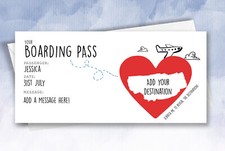 Personalisierte Bordkarte Überraschung Rubbeln Urlaub Enthüllung Geschenk Urlaub