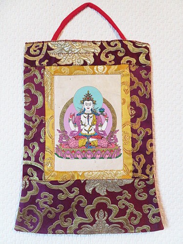 Stoff thangka buddha - stoff,