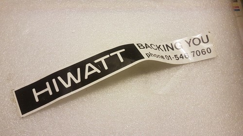 Hiwatt amp bumper - 70's,