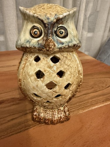 Eule keramik windlicht candle - eule,
