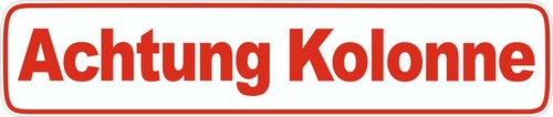 Magnetschild achtung kolonne - achtung,