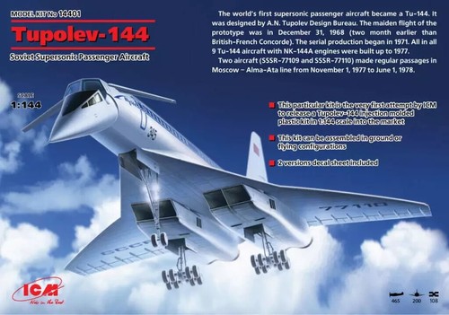 Icm tupolev 144 soviet 3314401 - icm,