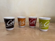 Mc Cafe Tassen Kaffeebecher ohne Henkel Mc Donalds grün braun orange Rot  2008