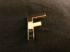 24 Karat Gold Buchstabe "F" Styling Aufkleber Auto Tuning Extravagant kursiv