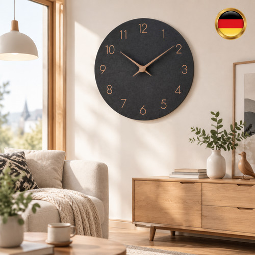 Wanduhr holz 30cm uhr - 30cm,