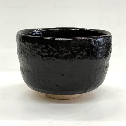 Schwarze raku teeschale - schwarze, takumi