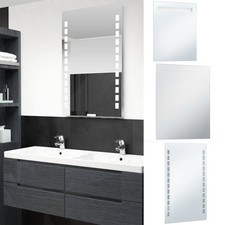 Badezimmer-Wandspiegel mit LED Spiegel mit Adapter Beleuchtung Badezimmerspiegel