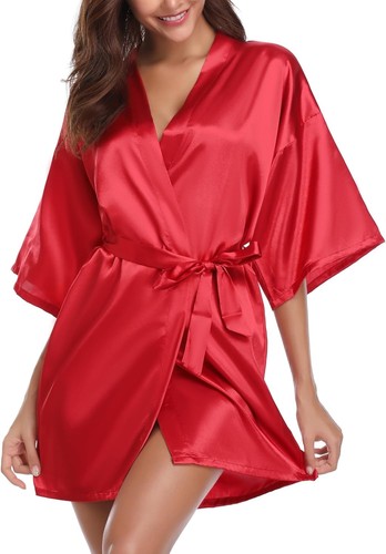 Damen satin kimono bademantel - damen,