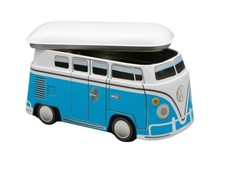 VW T1 Bulli 3D Keksdose aus Blech 1100 ML rot blau grün 21 x 10 cm
