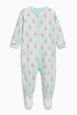 Next Mädchen Strampler Schlafanzug Overall Pyjama Einteiler Hellblau Eule 56 62