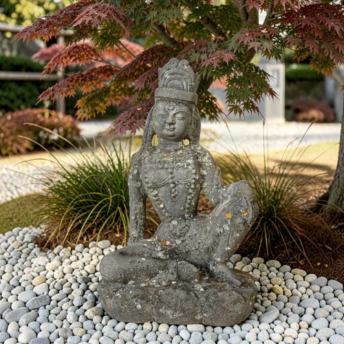 Guanyin skulptur naturstein - skulptur,