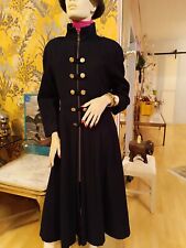 Wollmantel Kaschmir Cashmere Kemper 36-38 S Zarenstil Lang Mantel blau