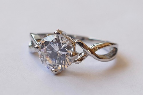 Ring solitär 925 - solitär, silber