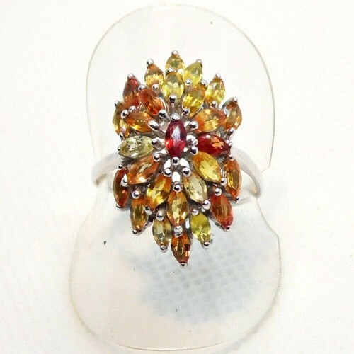 Multicolor saphir cluster - saphir, ring