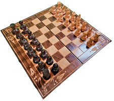 Schachbrett 33x33 cm Holz