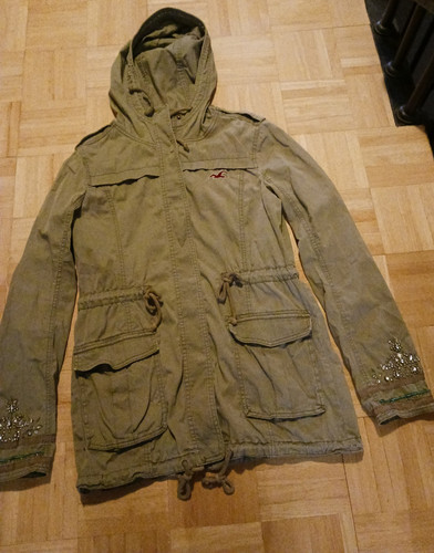 Hollister parka helles oliv - parka,
