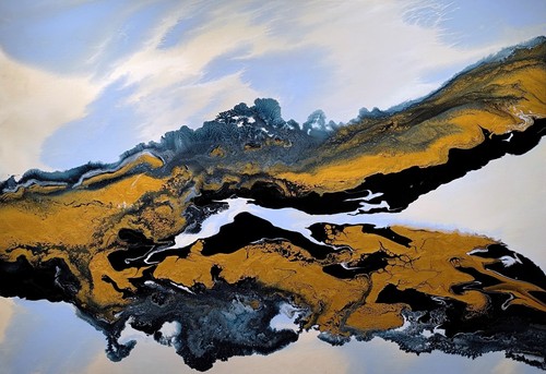 Abstraktes bild 100x70 - abstraktes,