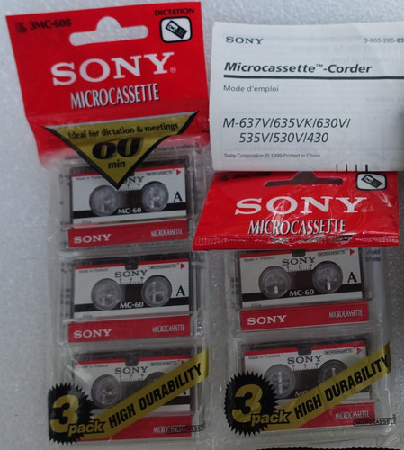 Sony 3mc 60b microcassetten - sony, 3mc-60b
