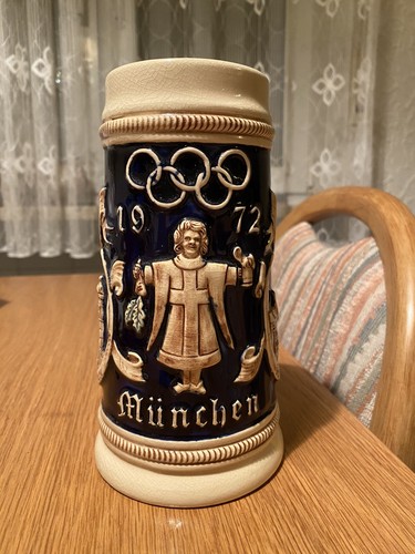 Antique ceramic beer stein - ceramic,