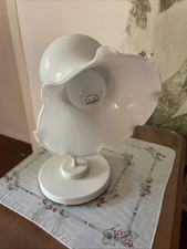 2x Nachttisch lampe leuchte modern vintage 1 Licht Elfenbein Weiss mit Blumen