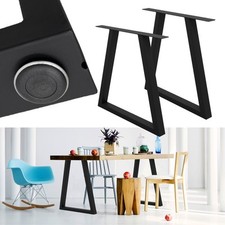 B-Ware Tischbeine Tischgestell Trapez-Design Industriedesign Stahl 60x72 Schwarz