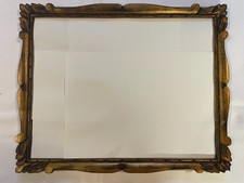 Bilderrahmen alt gold-farben Holz geschnitzt Jugendstil Belgien Falz:37x29 T6