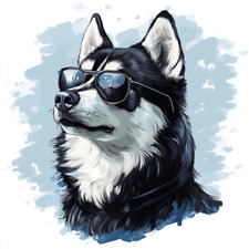 Wandtattoo Aufkleber Husky mit