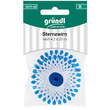 GRÜNDL 2x 20m Sternzwirn in weiß aus 100% Polyester Zwirn Nähgarn Nähzwirn