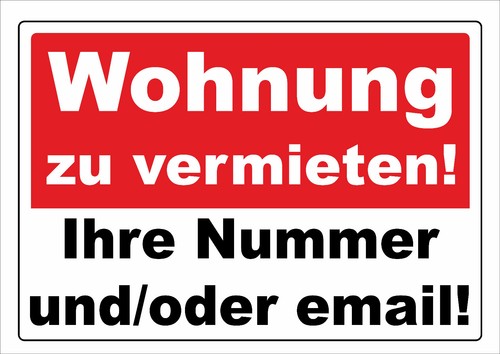 Wetterfestes schild wohnung - wetterfestes, "wohnung