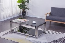 Designer Couchtisch verchromt