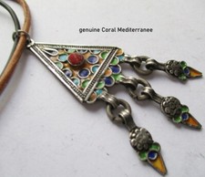 Sterling Silver Coral Enamel