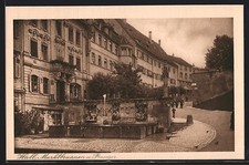 Hall, Marktbrunnen und Pranger, Ansichtskarte 