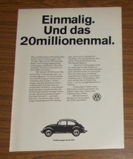 Seltene Werbung VW MEXIKO KÄFER - Einmalig - Und das 20millionenmal 1981