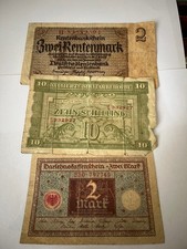 3 X BANKNOTEN 1920 /1937 / 1944 WWII AUSGABE