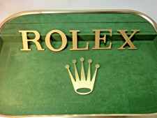 Orig. Schriftzug ROLEX mit Krone in Messing, ehem. Fensterdekko