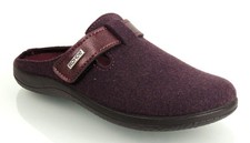 ROHDE  Damen Pantoffel  FILZ  aubergine  KLETT  Einlagen geeignet