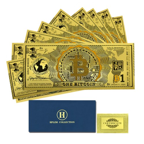 10pcs bitcoin gold - gold, foil