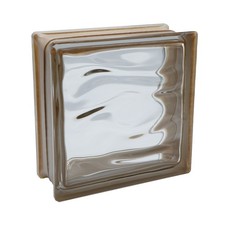 Fuchs Design Glasbausteine AQUA Reflex Beige, 19 x 19 x 8 cm - 6 Stück