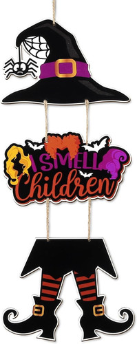 3pcs halloween hexe tür - 3pcs,
