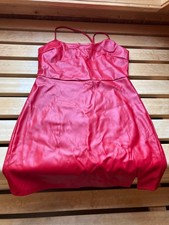 Minikleid, Kunstleder, rot, L