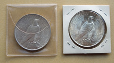 2x USA 1 One Dollar Liberty Peace 1922  Silber Münze