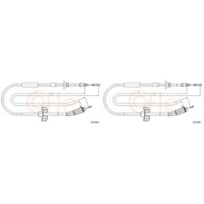 2x COFLE Handbremsseil Seilzug