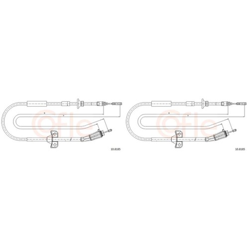 Cofle handbremsseil seilzug - 2x,