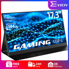 144Hz Portable Monitor, 17,3 Zoll Tragbarer Mobiler IPS Bildschirm FHD 1920x1080