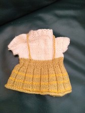 Puppenkleidung - Kleidchen gestrickt - DDR 70er Jahre