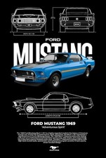 Blechschild FORD MUSTANG 1969