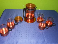 Teeservice Glas mit Metall  Nostalgie , Ostalgie, Made in DDR