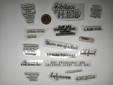 Stempel SPRÜCHE # 8 FREUNDSCHAFT Text Schrift Spruch Konvolut Sammlung